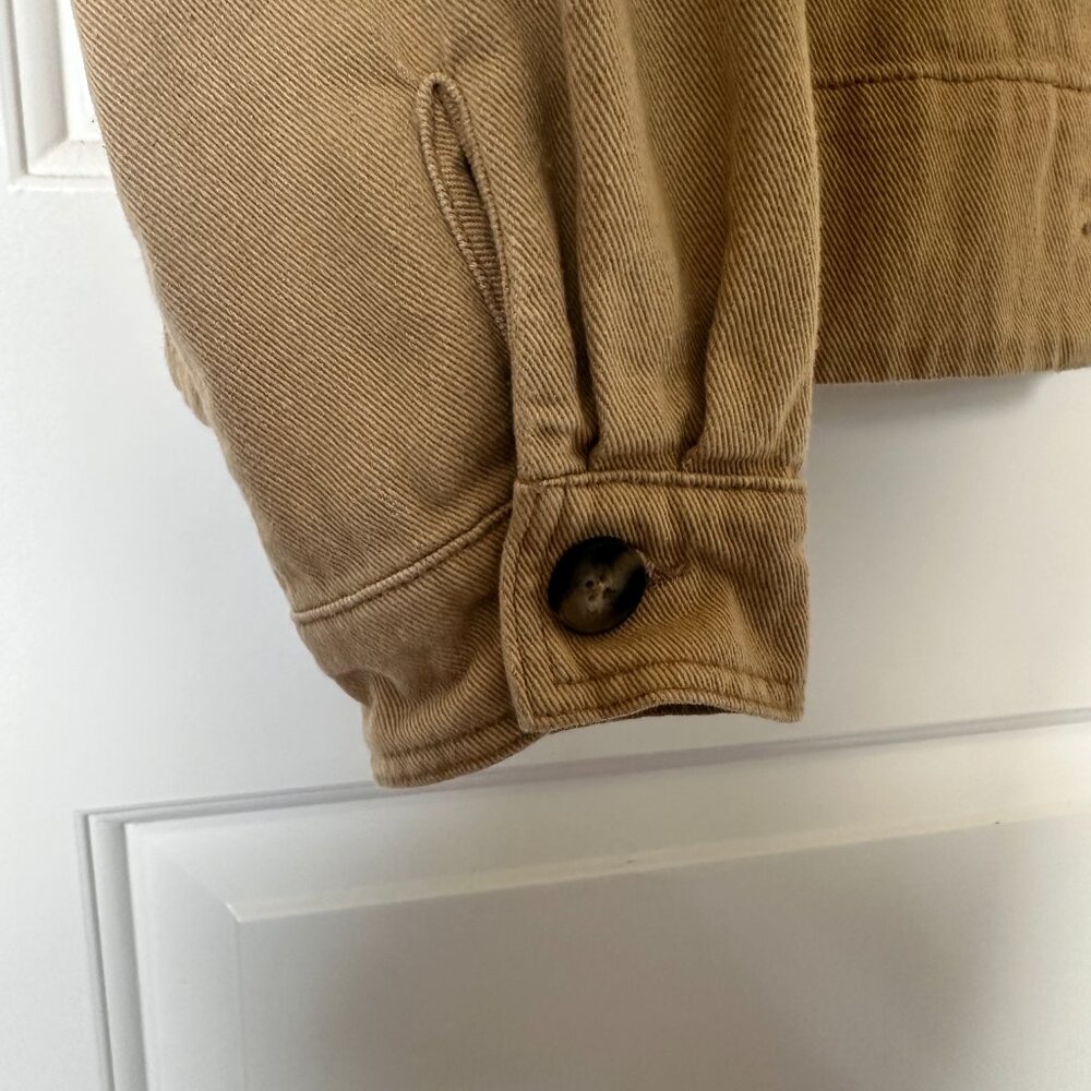 West of Melrose Shacket Tan Women Size Large Long Sleeved - Picture 7 of 7